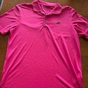 Men’s Pink Golf Polo - Size Medium - Adidas - like new